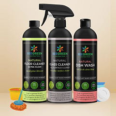Starter Cleaning Kit|Beegreen | Floor Cleaner Ultra Clean, Glass Cleaner All-in-one, Dish wash (Pack of 3)| 500ml